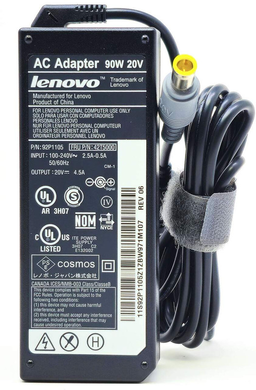Lenovo 42T4424 - 90W 20V 4.5A 5.5mm Tip AC Adapter (Second-Hand)