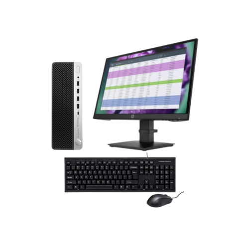 HP ProDesk 600 G5 i7 8th Gen SFF l HP 22" Monitor l Wired K&M