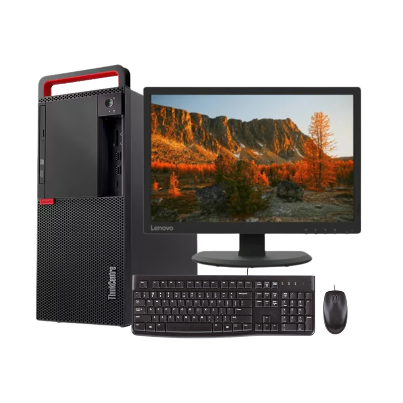Lenovo Thinkcentre M910t i5 6th Gen MT l Lenovo 20" Monitor l Wired K&M