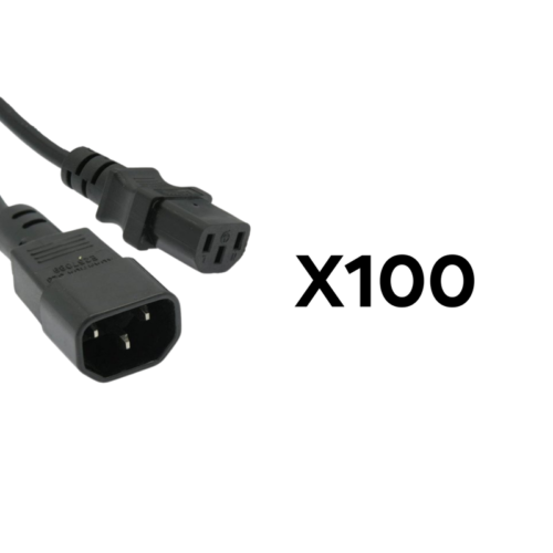 Batch of 100x Male to Female Extension Power Cables (Second-Hand)