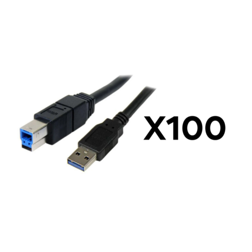 Batch of 100x Printer Cables - USB 3.0 (Second-Hand)